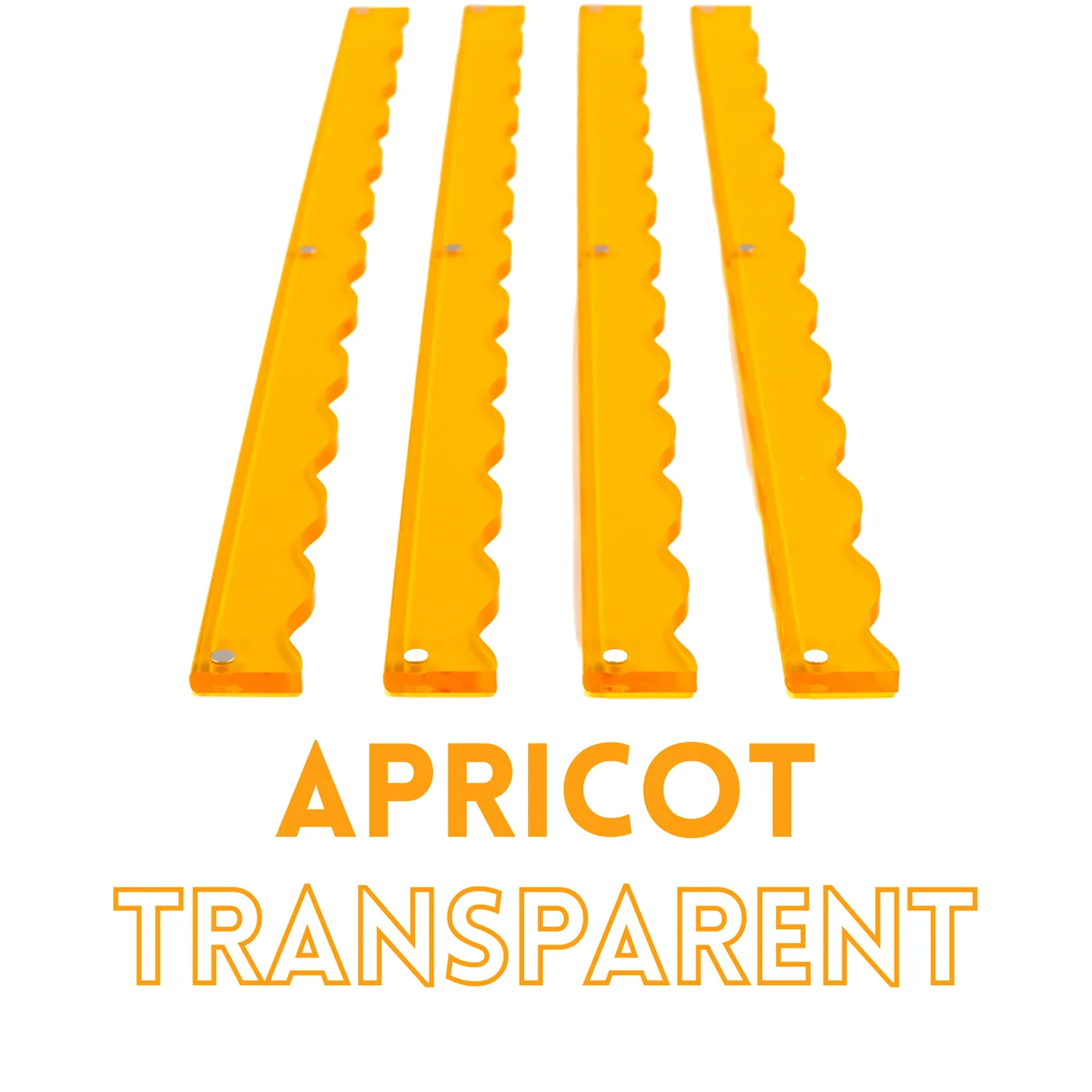 Magnetic Wavy Pusher Add-On (Set of 4) - Transparent-Apricot