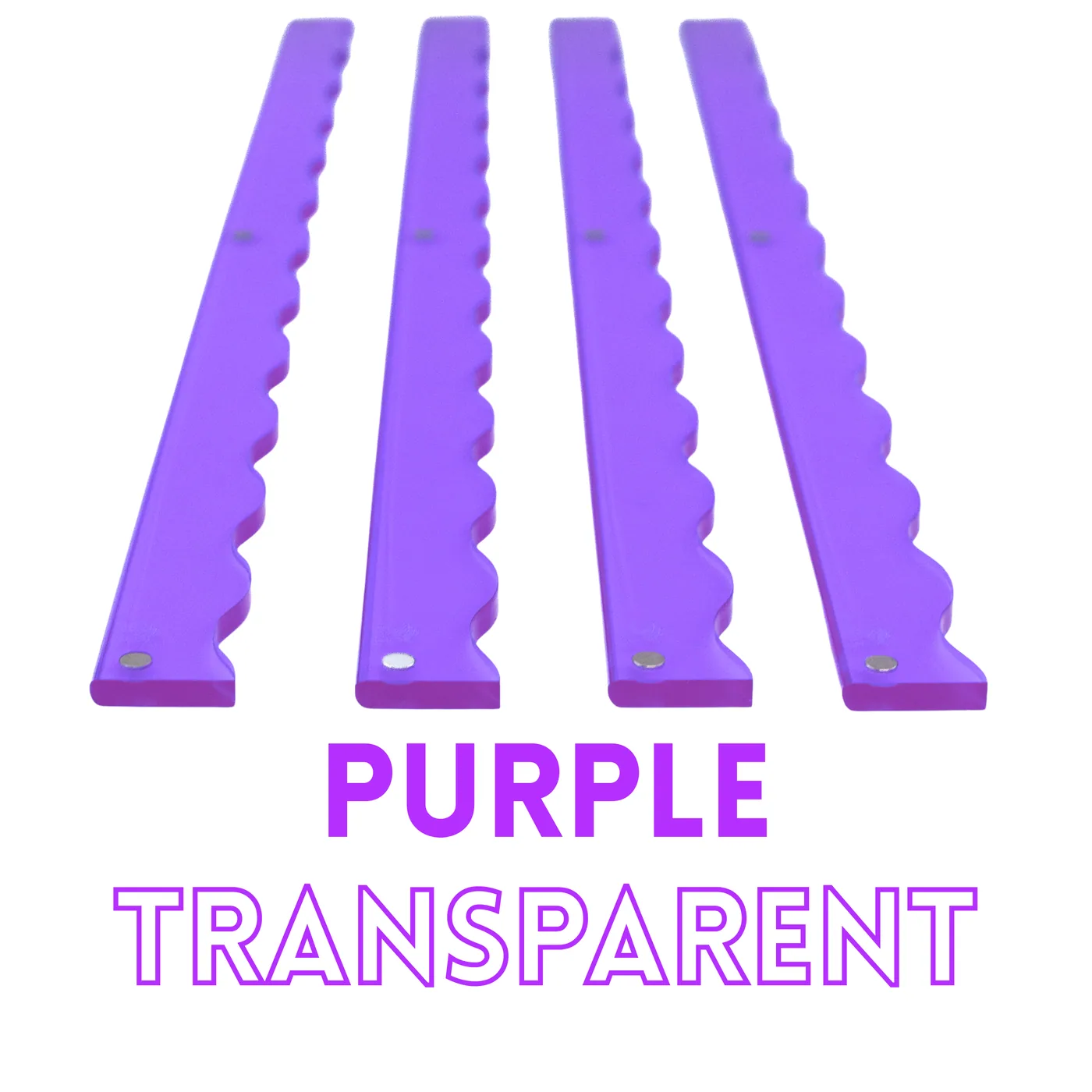 Magnetic Wavy Pusher Add-On (Set of 4) - Transparent-Purple