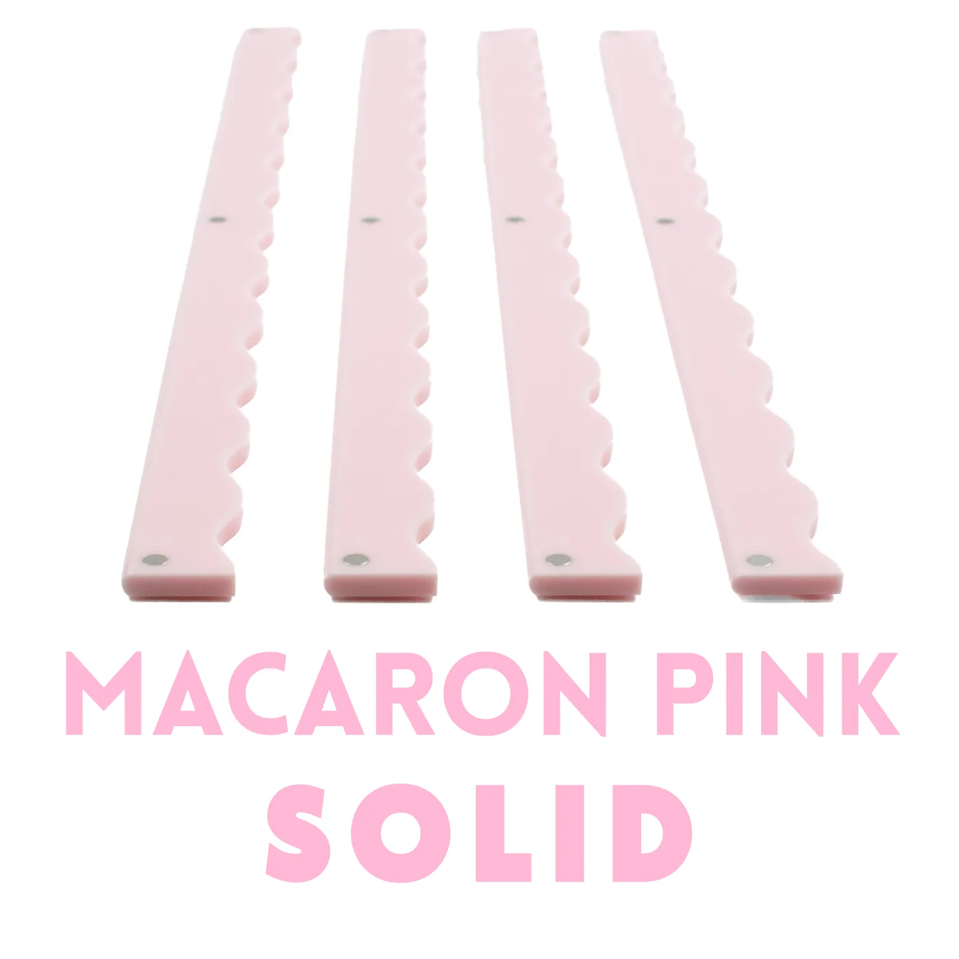 Magnetic Wavy Pusher Add-On (Set of 4) - Solid-Macaron Pink
