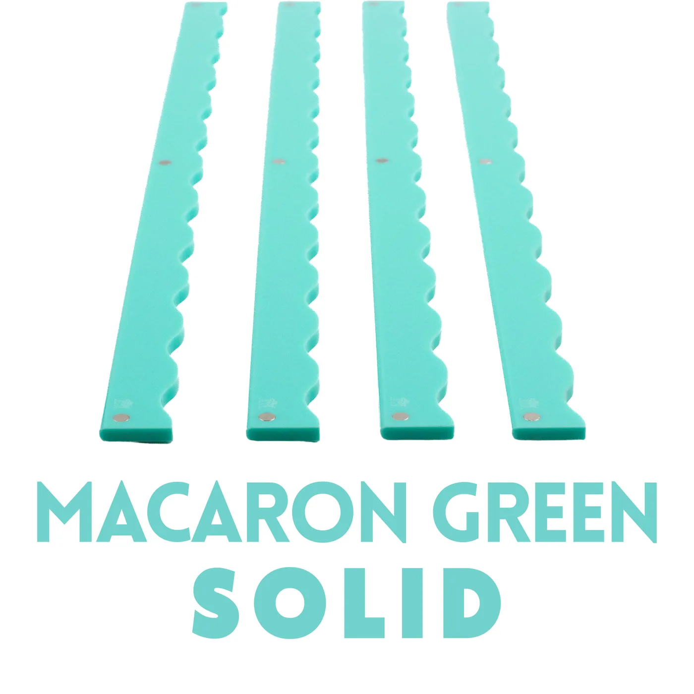 Magnetic Wavy Pusher Add-On (Set of 4) - Solid-Macaron Green