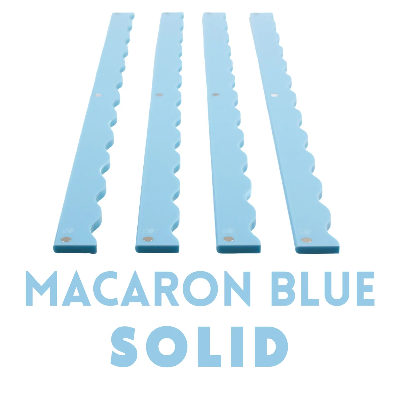 Magnetic Wavy Pusher Add-On (Set of 4) - Solid-Macaron Blue