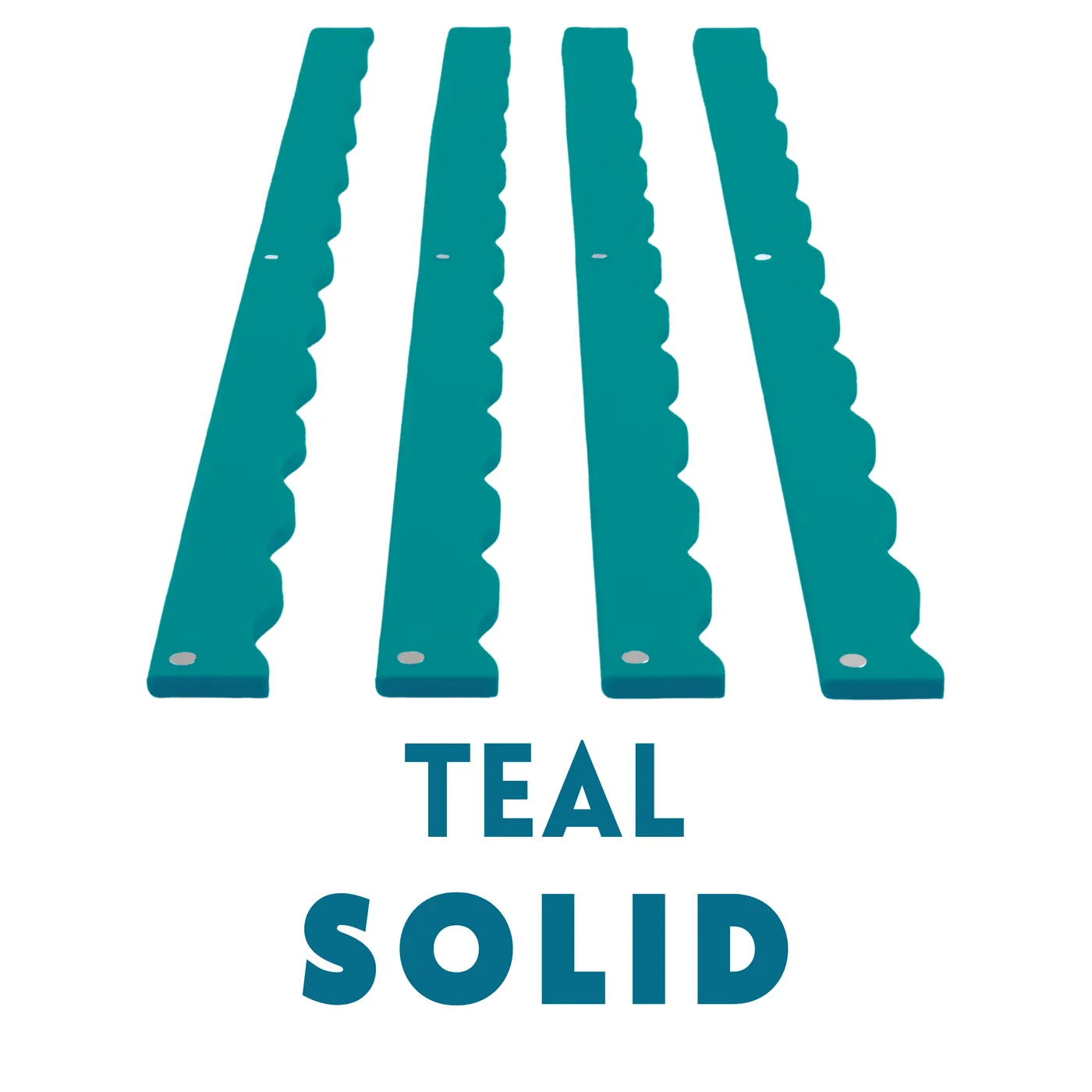 Magnetic Wavy Pusher Add-On (Set of 4) - Solid-Teal