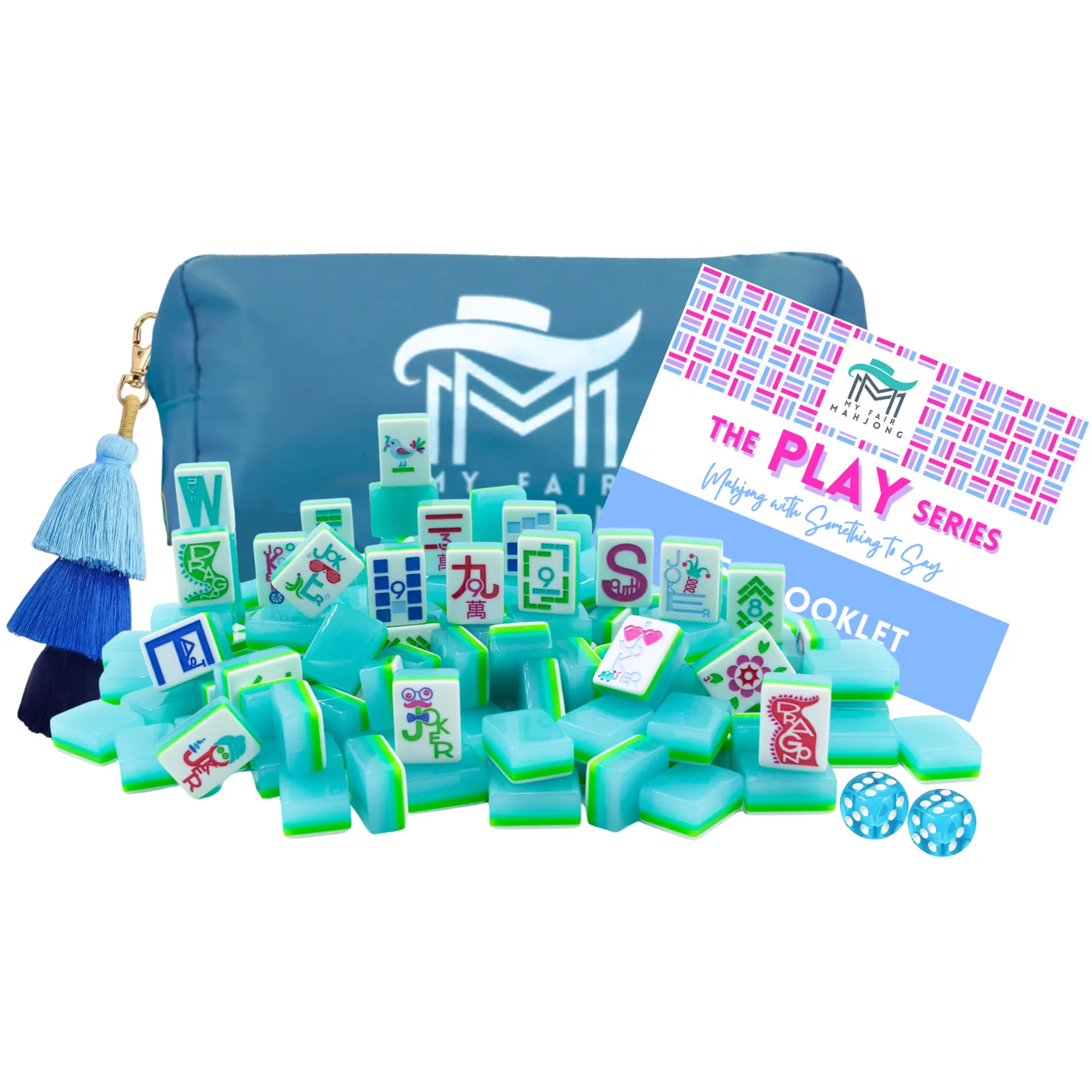 THE PLAY SERIES | PETITE | Mahjong with Something to Say | Ocean Blue
