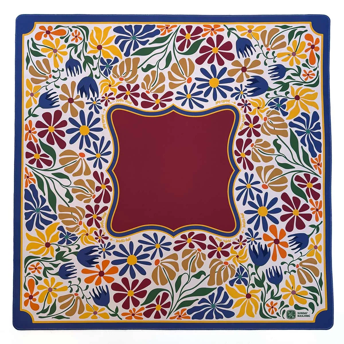 Bold Blooms Premium Mahjong Mat