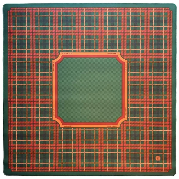 Festive Plaid Premium Mahjong Mat
