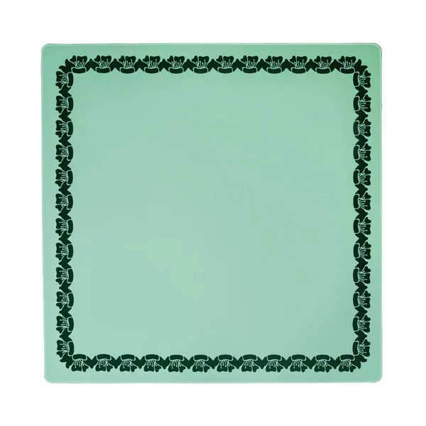 Green Flower Border Mahjong Mat
