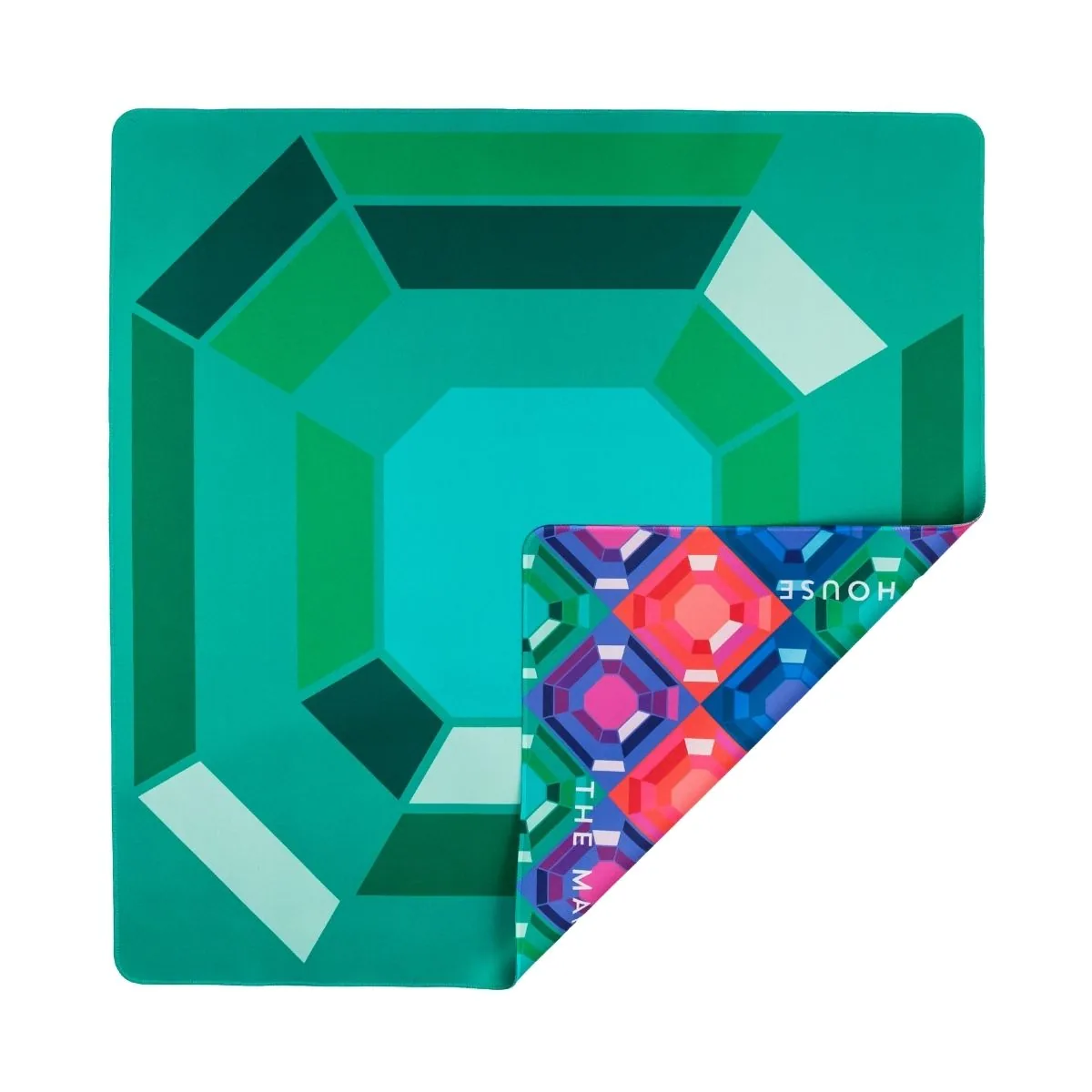 Emerald Gem Double-Sided Mahjong Mat