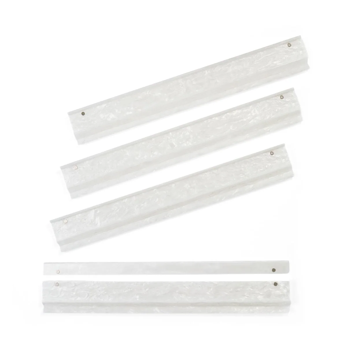 Set of 4 White Mother of Pearl Mahjong Racks