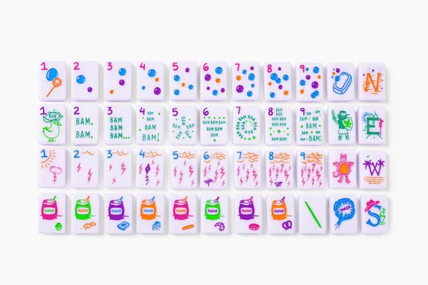 The Cheeky Line: Lilac Mahjong Tiles