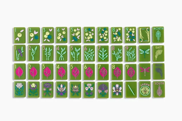 The Botanical Line: Avocado Green Mahjong Tiles
