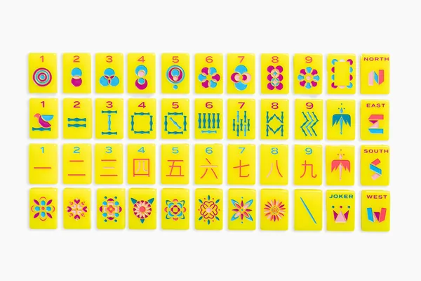 The Minimal Line: Canary Yellow Mahjong Tiles