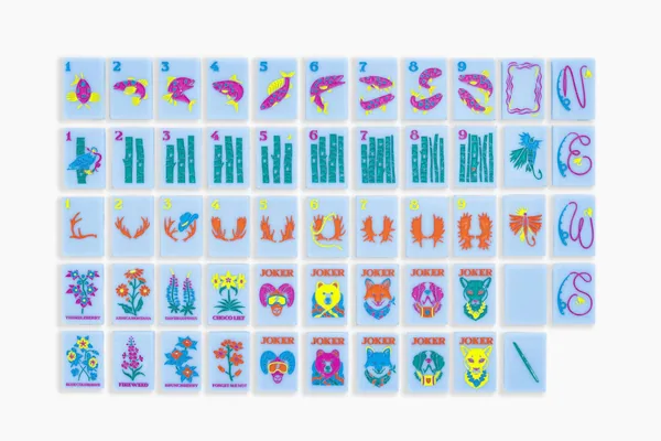 The Mountain Line: Sky Blue Mahjong Tiles