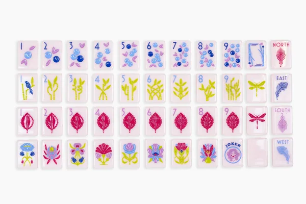 The Botanical Line: Paris Pink 2.0 Mahjong Tiles