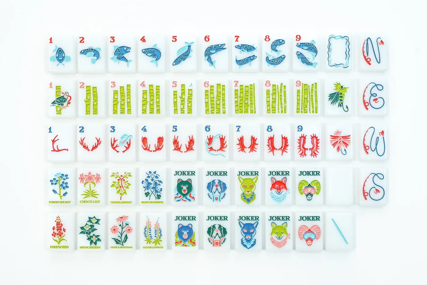 The Mountain Line: Big Sky Mahjong Tiles