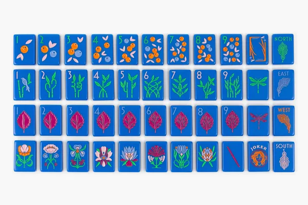The Botanical Line: Blue-Eyed Jack Mahjong Tiles