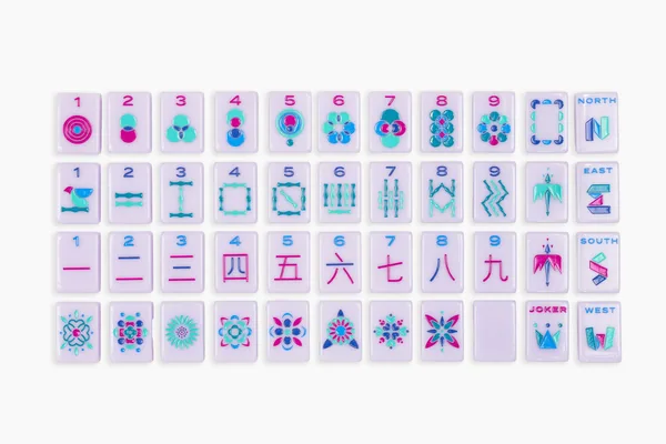 The Minimal Line: Lilac Mahjong Tiles