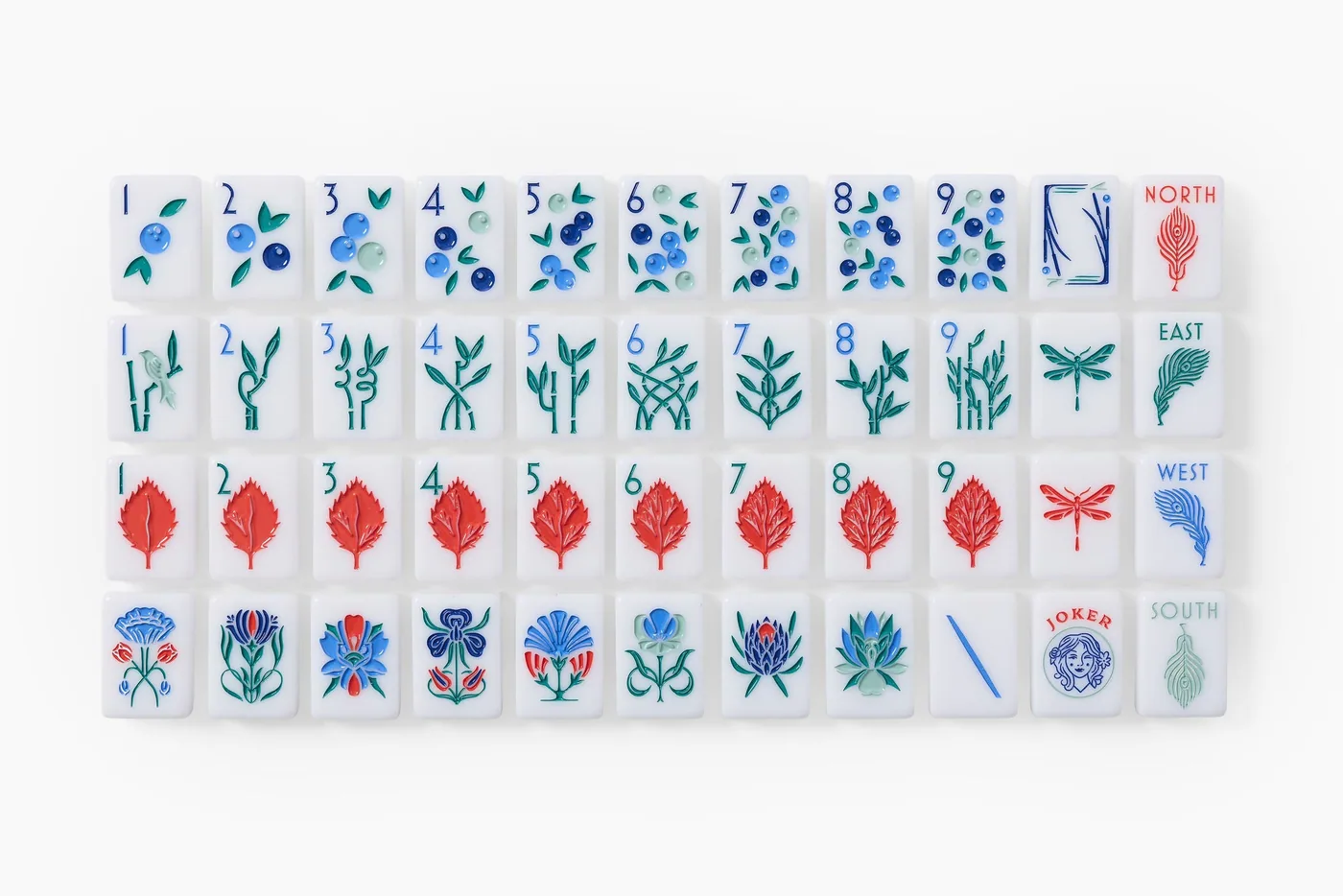 The Botanical Line: Newport Mahjong Tiles