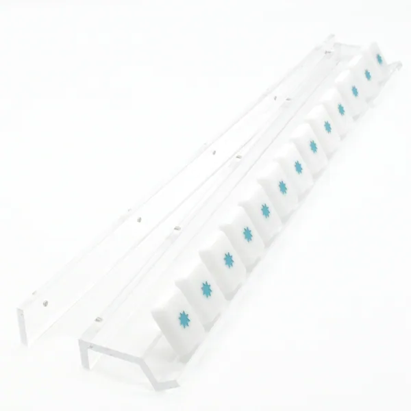Clear Acrylic Mahjong Rack and Pusher, Set of 4