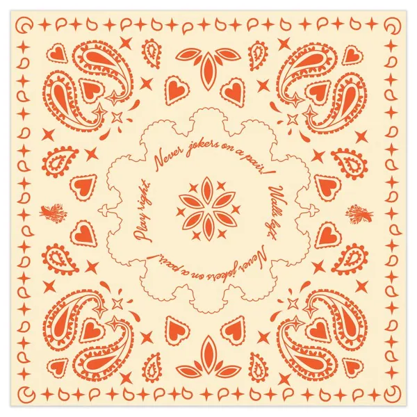 Le Bandana - Crimson & Cream