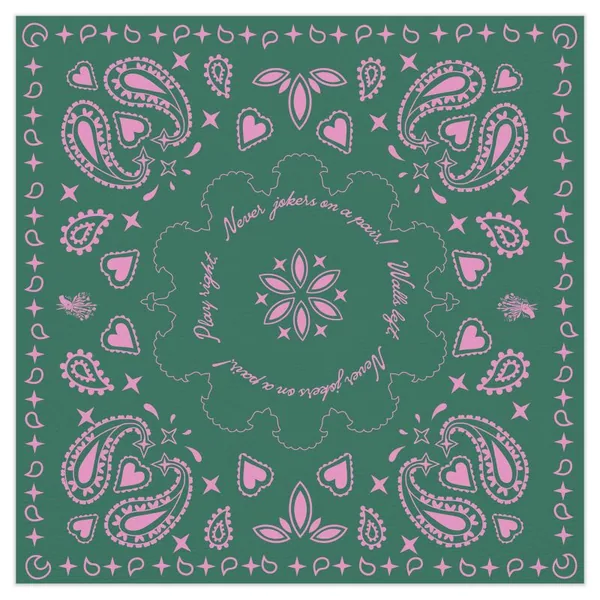 Le Bandana - Pink & Green