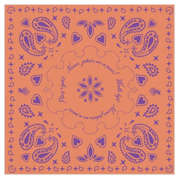 Le Bandana - Purple & Peach