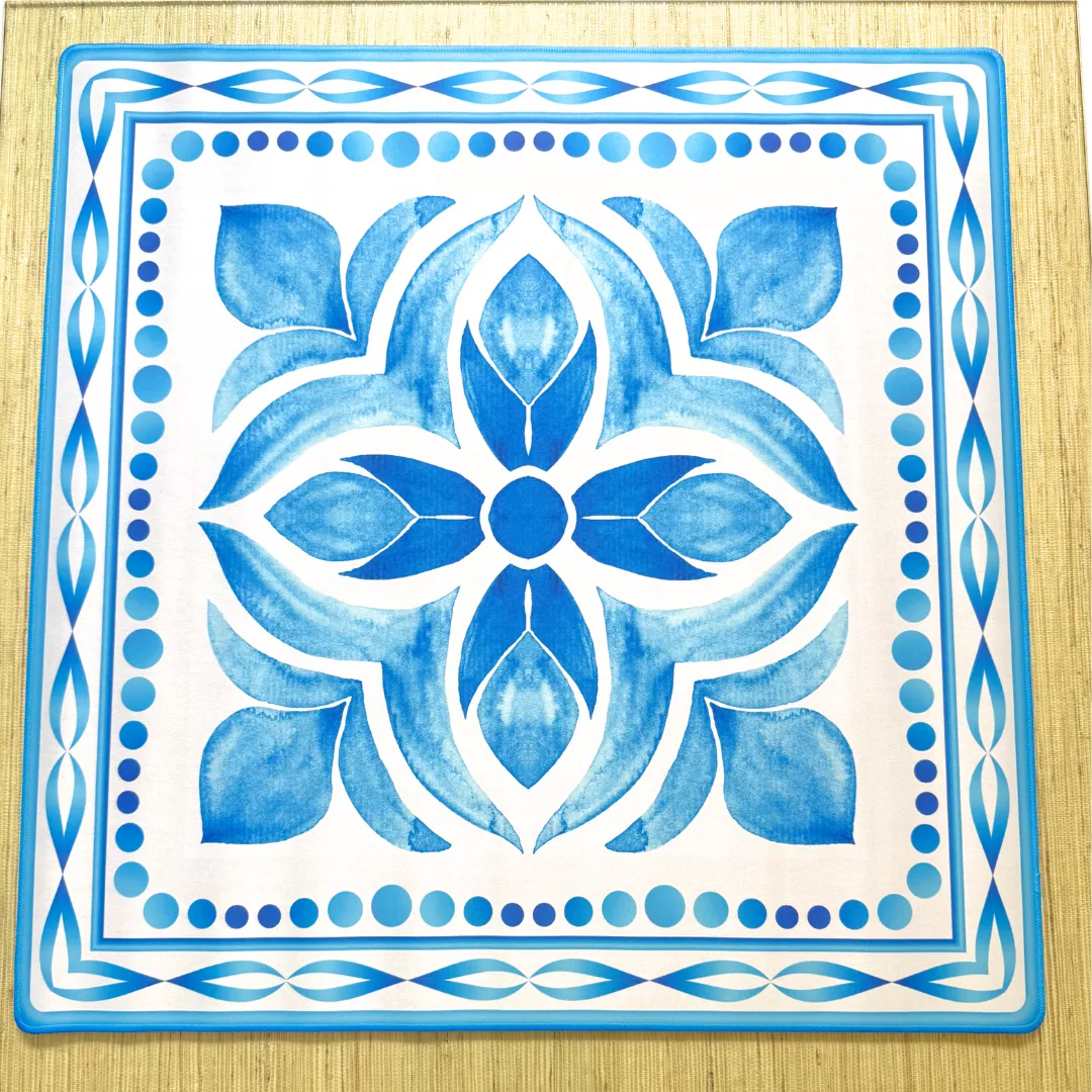 The Blue Delphine Mahjong Mat