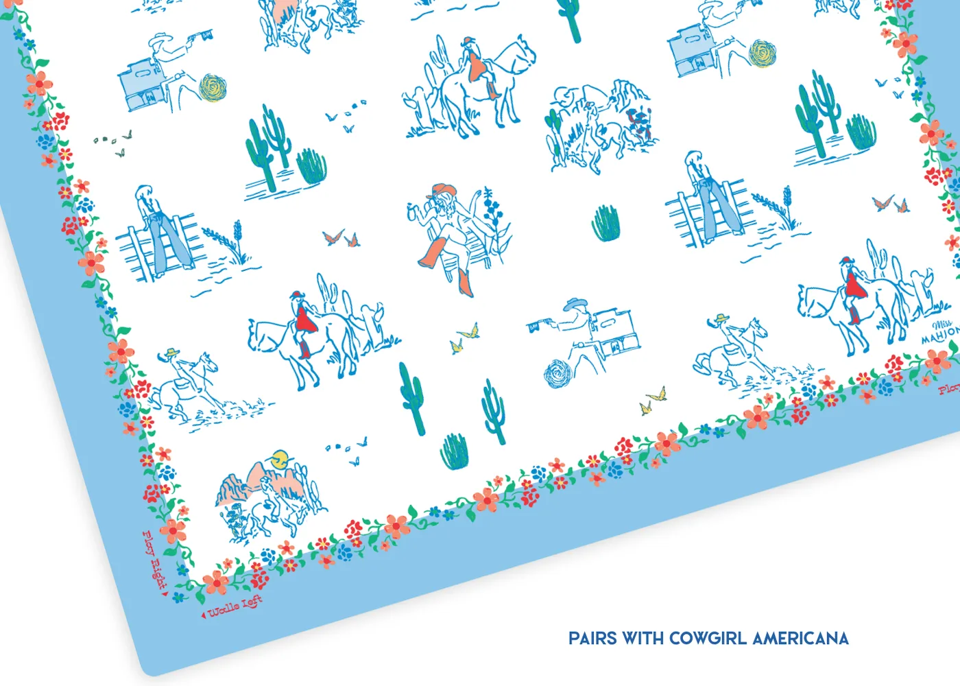 Wild West Mahjong Playing Mat (Americana)