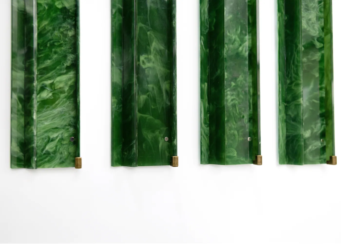 Jade and Brass Acrylic Racks