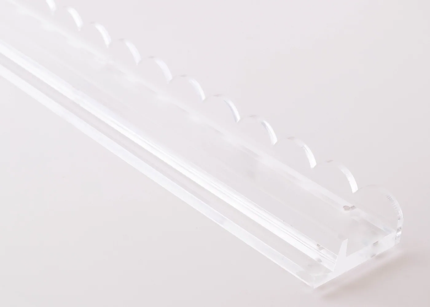 Clear Acrylic Racks with Scalloped Pusher