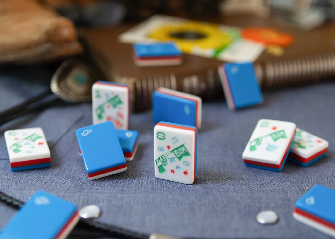 Miss Cowgirl Americana Mahjong Tile Set