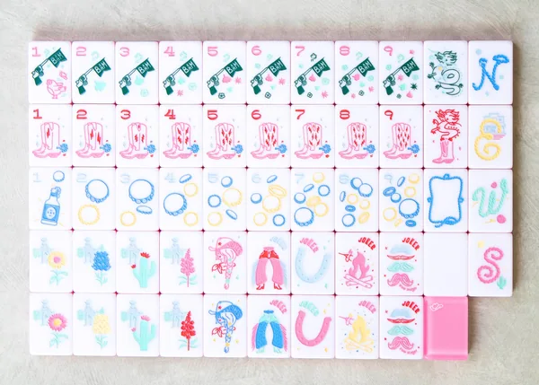 Miss Cowgirl Mahjong Tile Set