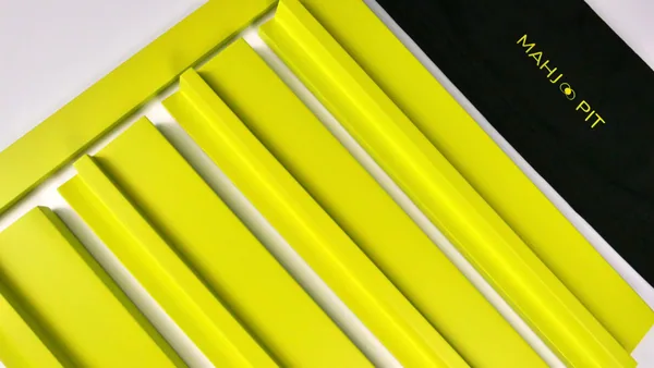13" Chartreuse Wooden Travel Racks