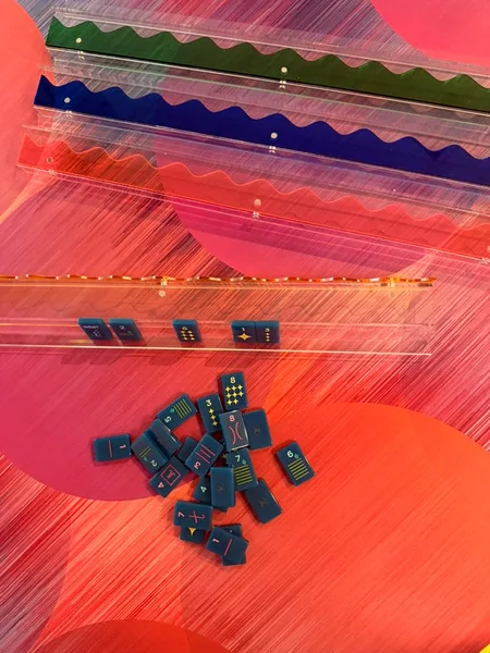 Rainbow Acrylic Wave Racks with Pushers (17.5", stackable)