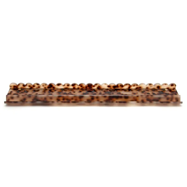 Tortoise Scalloped Acrylic Mahjong Rack Set