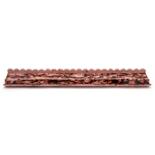 Bordeaux Marble Scalloped Acrylic Mahjong Rack Set