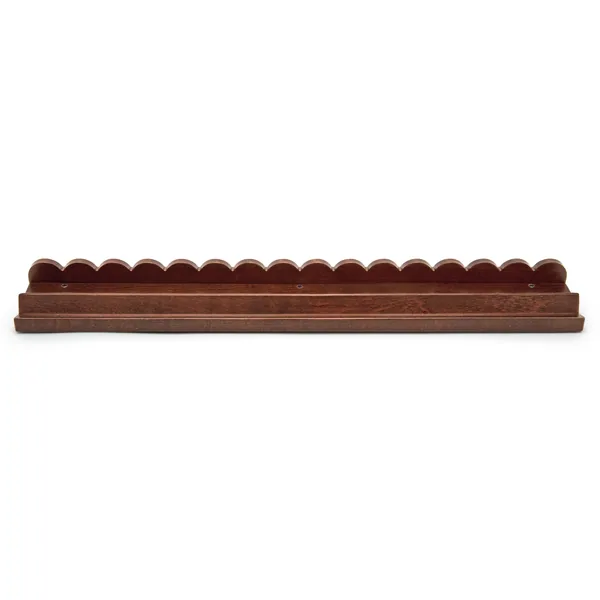 Walnut Scalloped Mahjong Rack Set