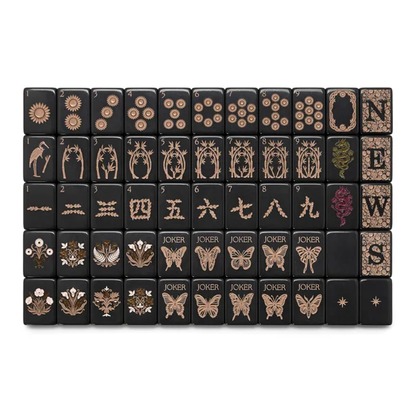 Petal & Loom Ink Mahjong Tile Set