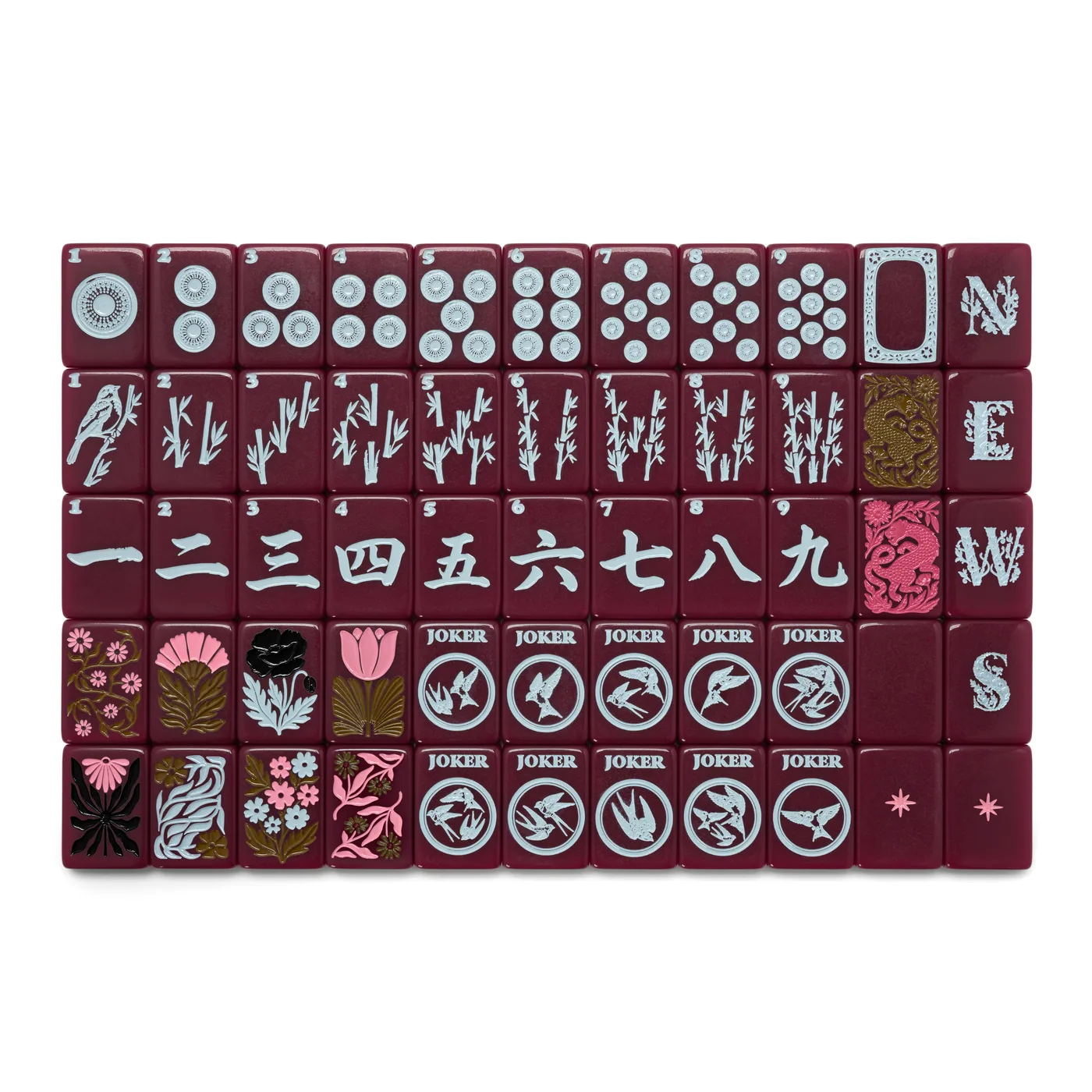 Haus No. 88 Oxblood Mahjong Tile Set