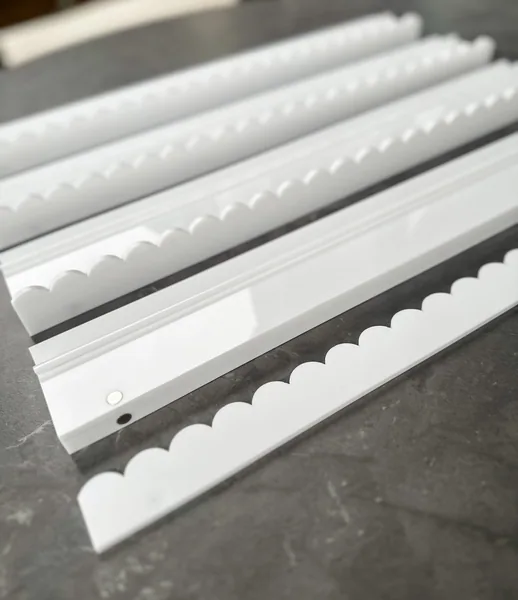 Scalloped Pure White Acrylic Racks and Pushers