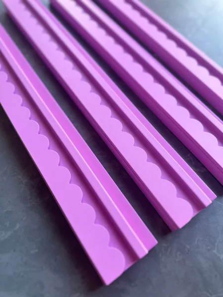 Pink Wooden Racks with Scalloped Pushers
