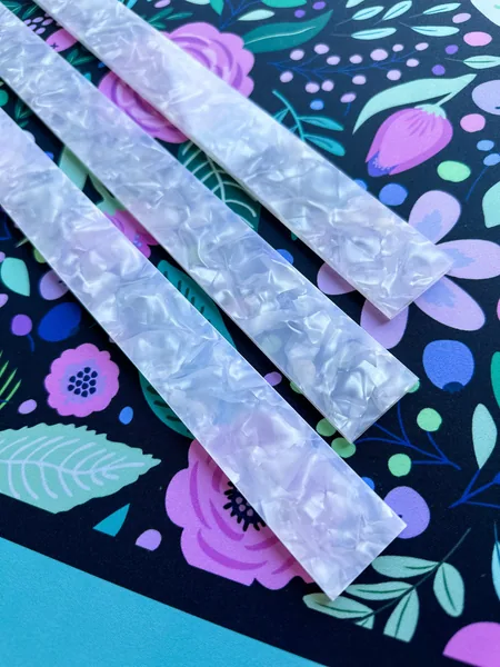 White Pearl Acrylic Pusher Add-Ons (4)