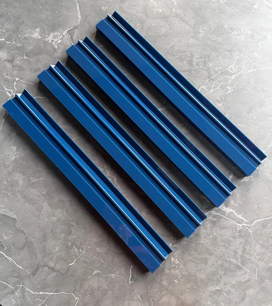 Navy Blue Straight Acrylic Rack and Pusher (Set of 4)