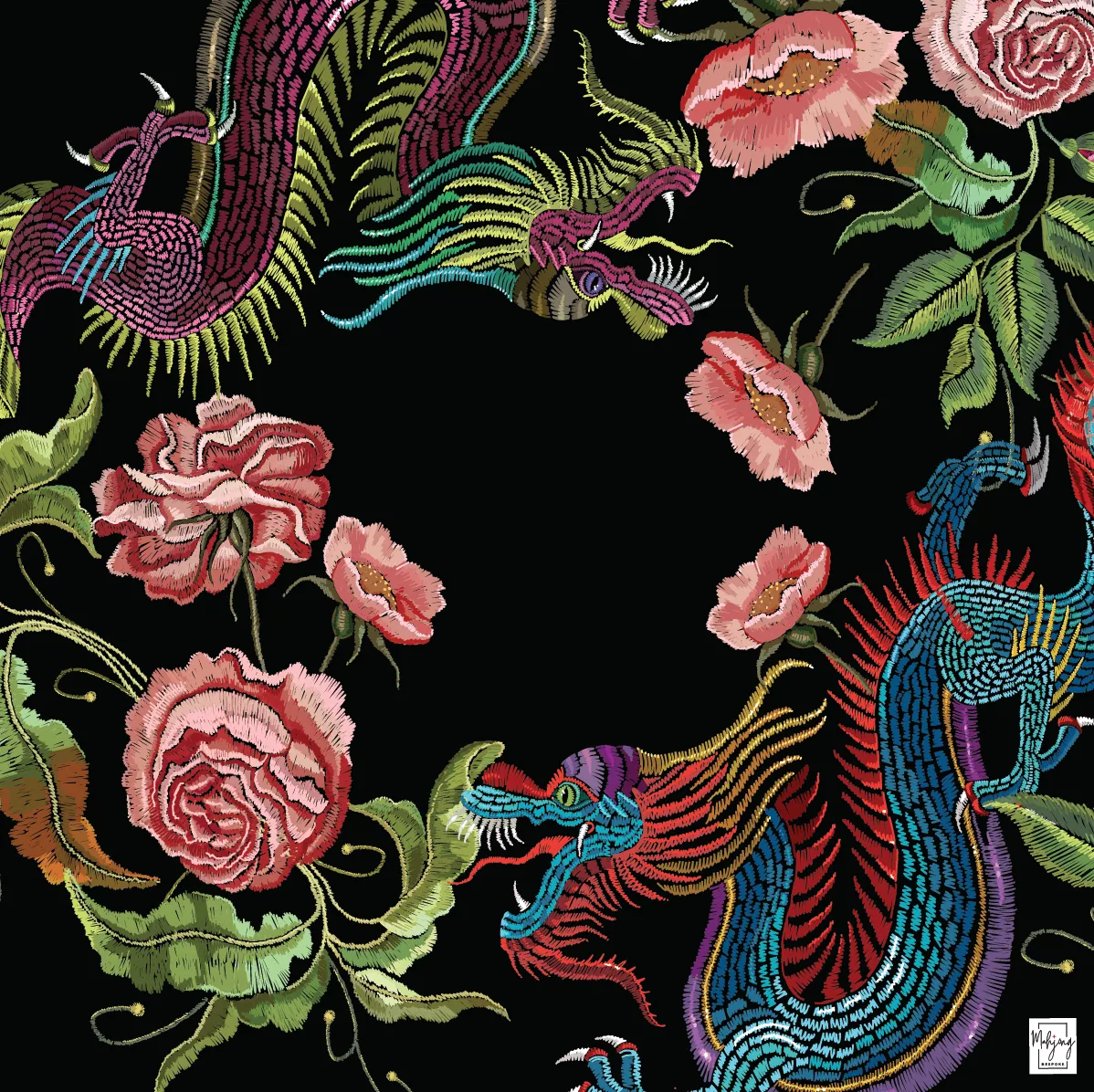Year of the Dragon Mat - Black