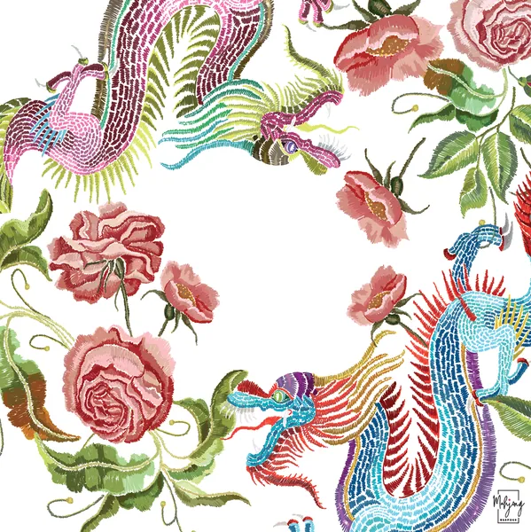 Year of the Dragon Mat - Dove White