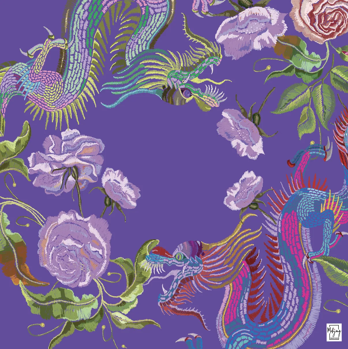 Year of the Dragon Mat - Plum