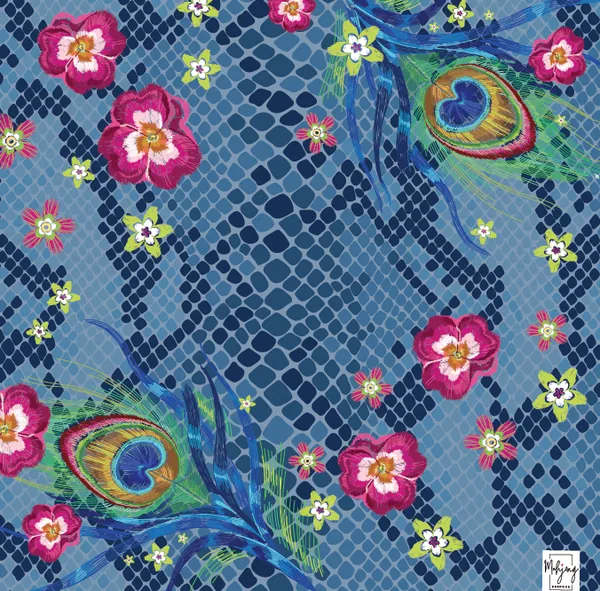 Double-Sided Mat - Darjeeling Peacock
