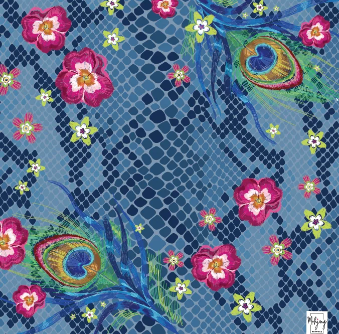 Double-Sided Mat - Darjeeling Peacock