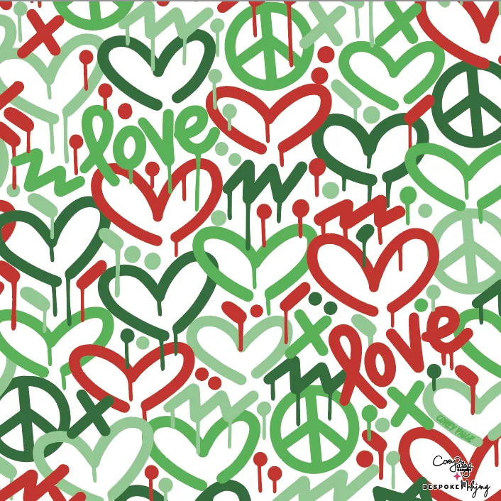 Bespoke x Corey Paige - Holiday Love Mat, Red/Green (double-sided)