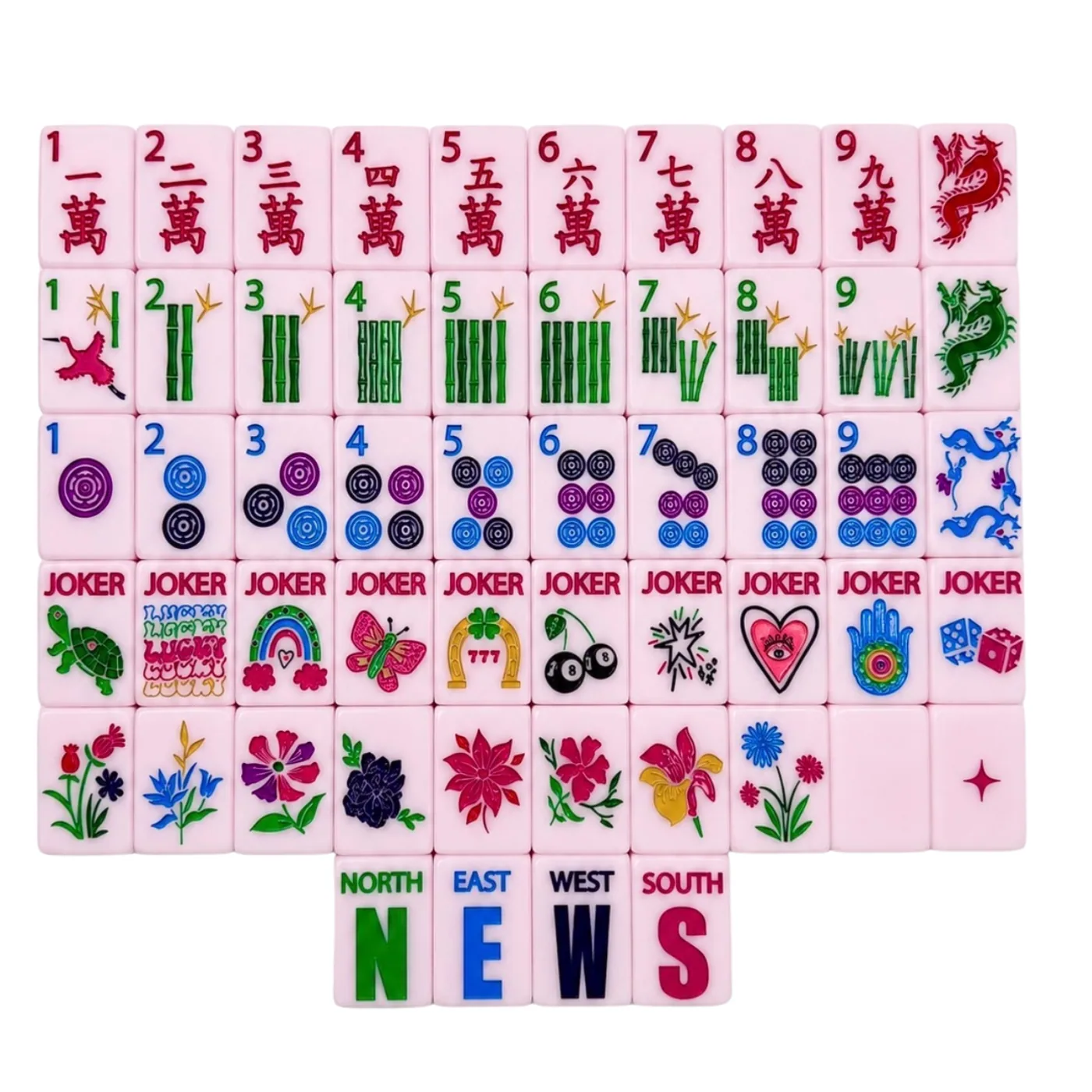 Lucky Charms Tiles - Marshmallow Pink
