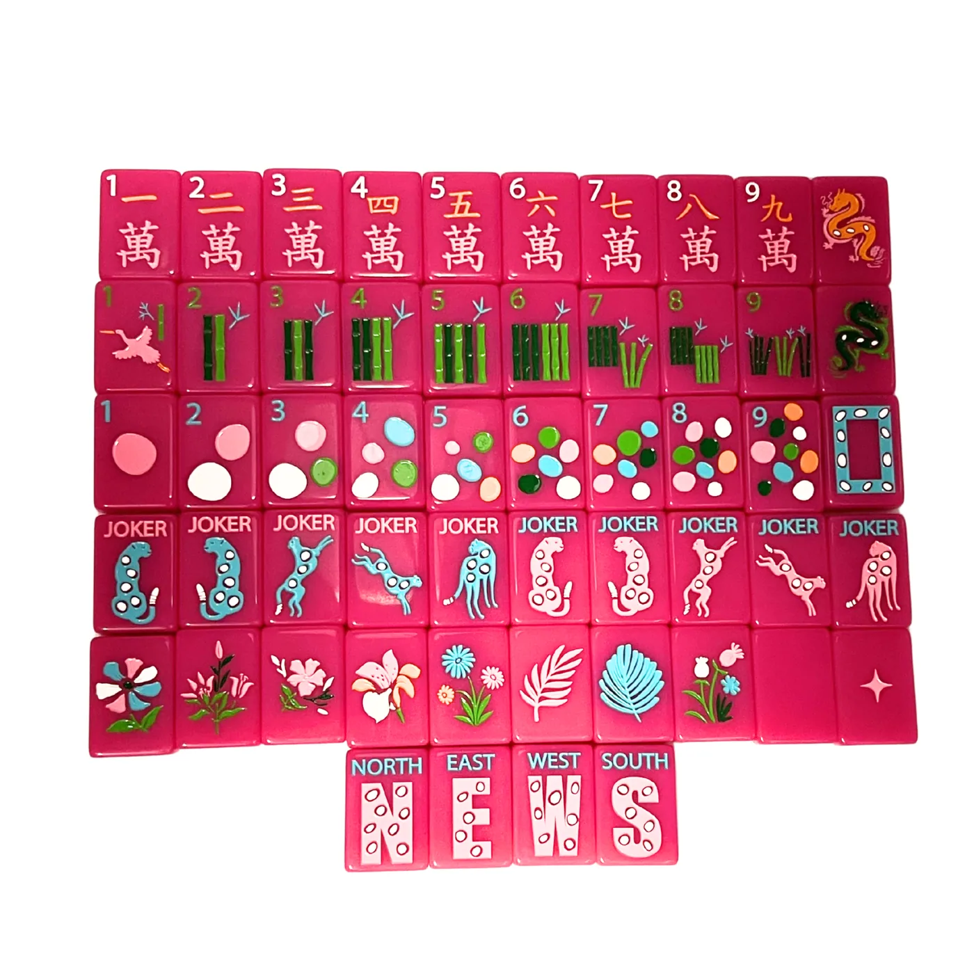 Springtime Safari Tiles - Wild Pink